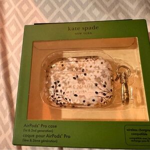 kate spade Black & Gold Floral Air Pod Pro Case